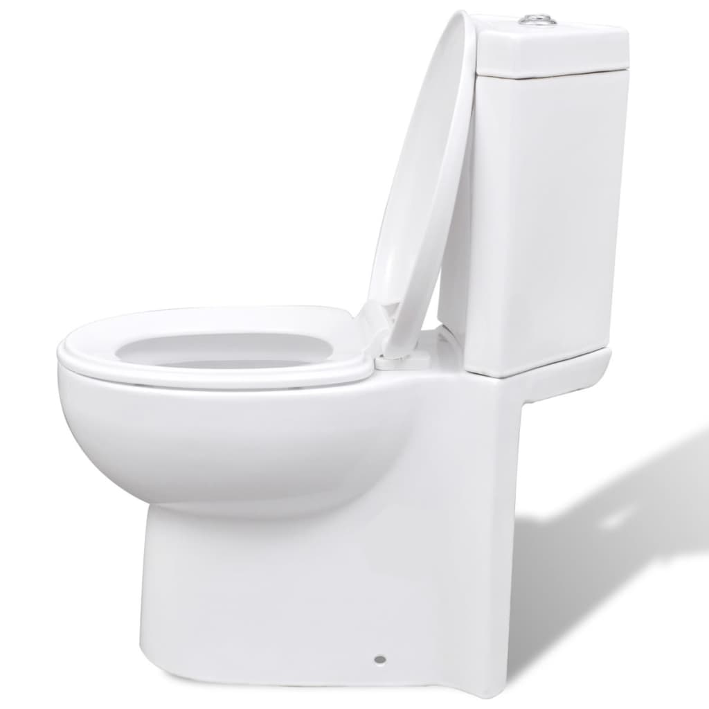 Vaso WC in Ceramica da Bagno ad Angolo Bianco