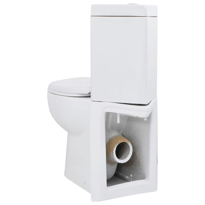 Vaso WC in Ceramica da Bagno ad Angolo Bianco - homemem39
