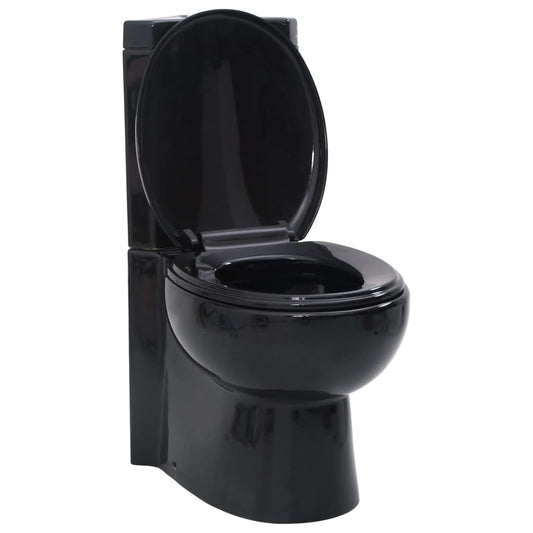 Vaso WC in Ceramica da Bagno ad Angolo Nero