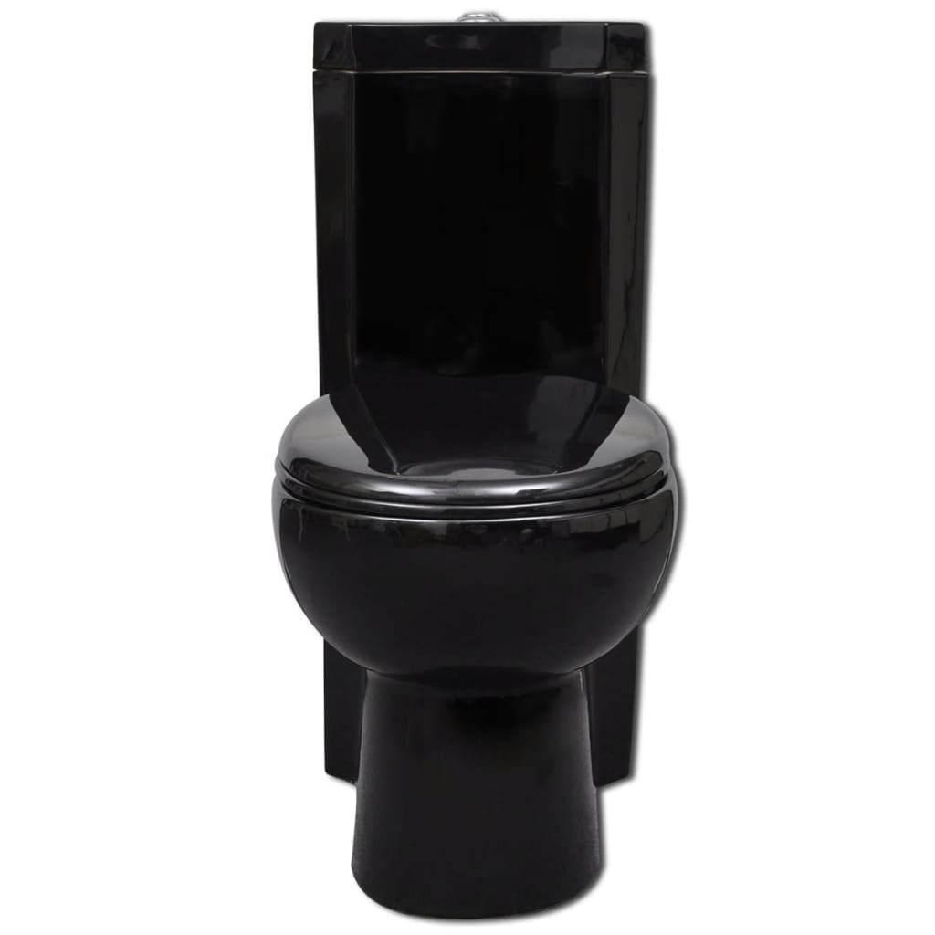 Vaso WC in Ceramica da Bagno ad Angolo Nero