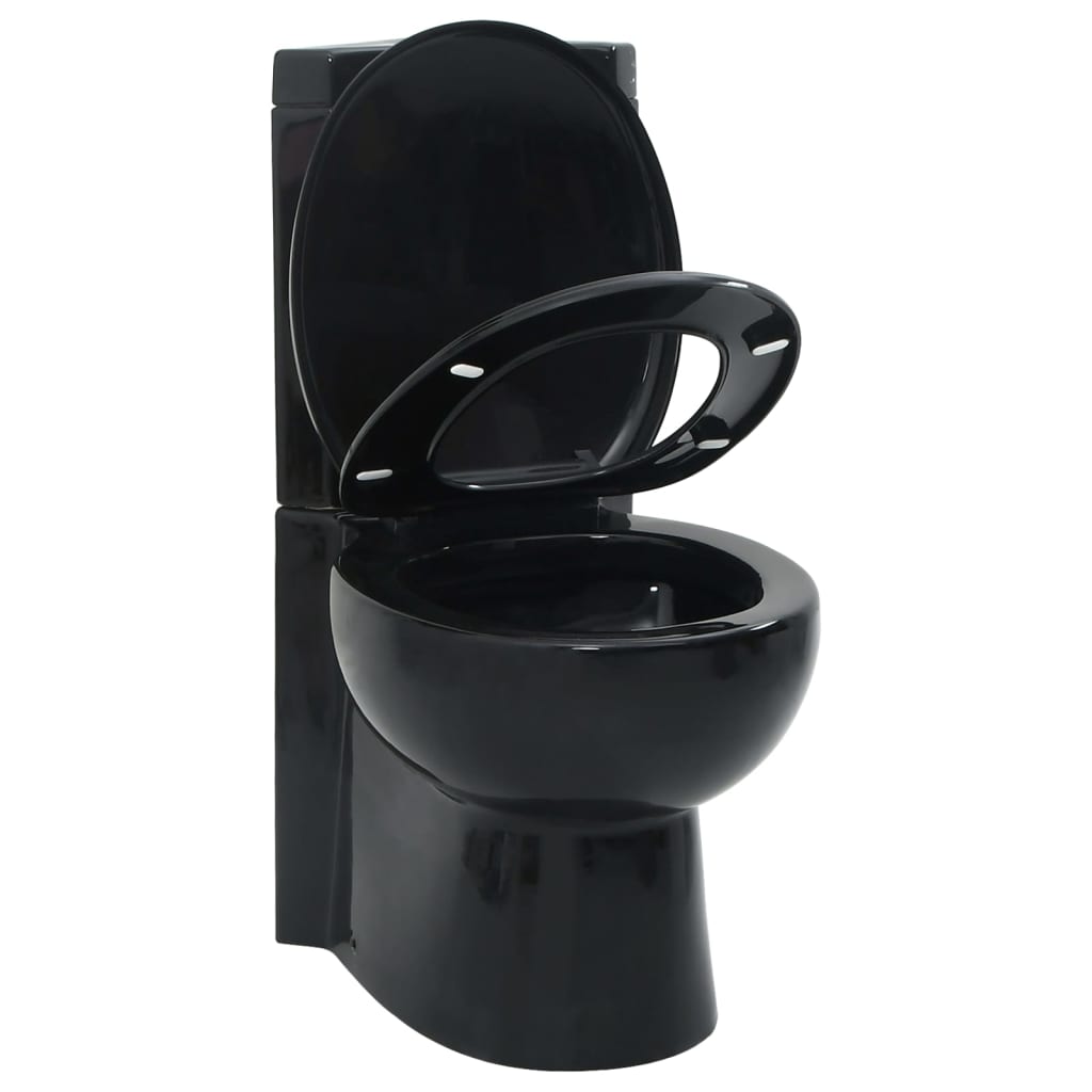 Vaso WC in Ceramica da Bagno ad Angolo Nero - homemem39