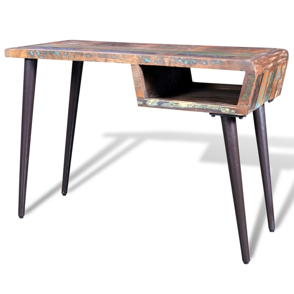 Scrivania in Legno di Recupero con Gambe in Ferro | homemem39