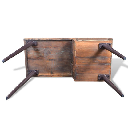 Scrivania in Legno di Recupero con Gambe in Ferro | homemem39