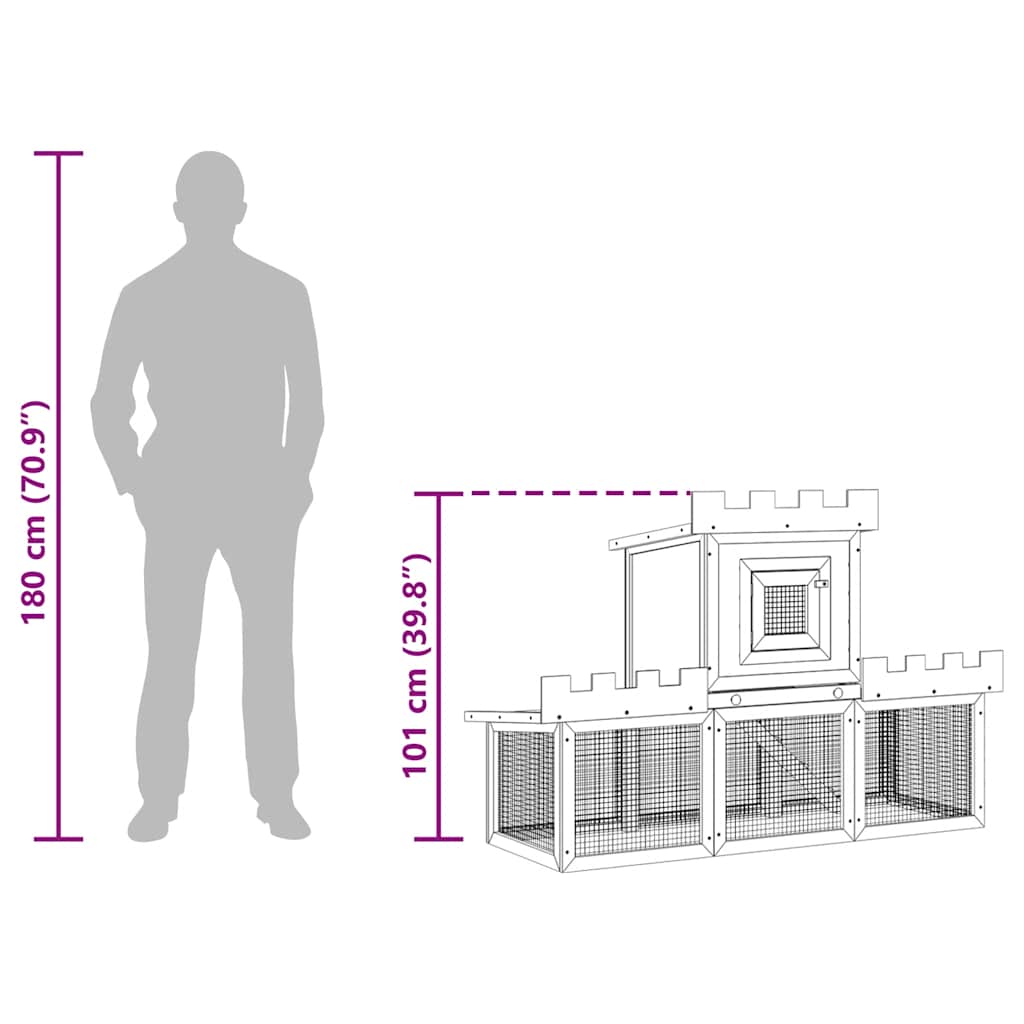 Conigliera all'Aperto Grande Gabbia Animali Piccoli Una Casetta