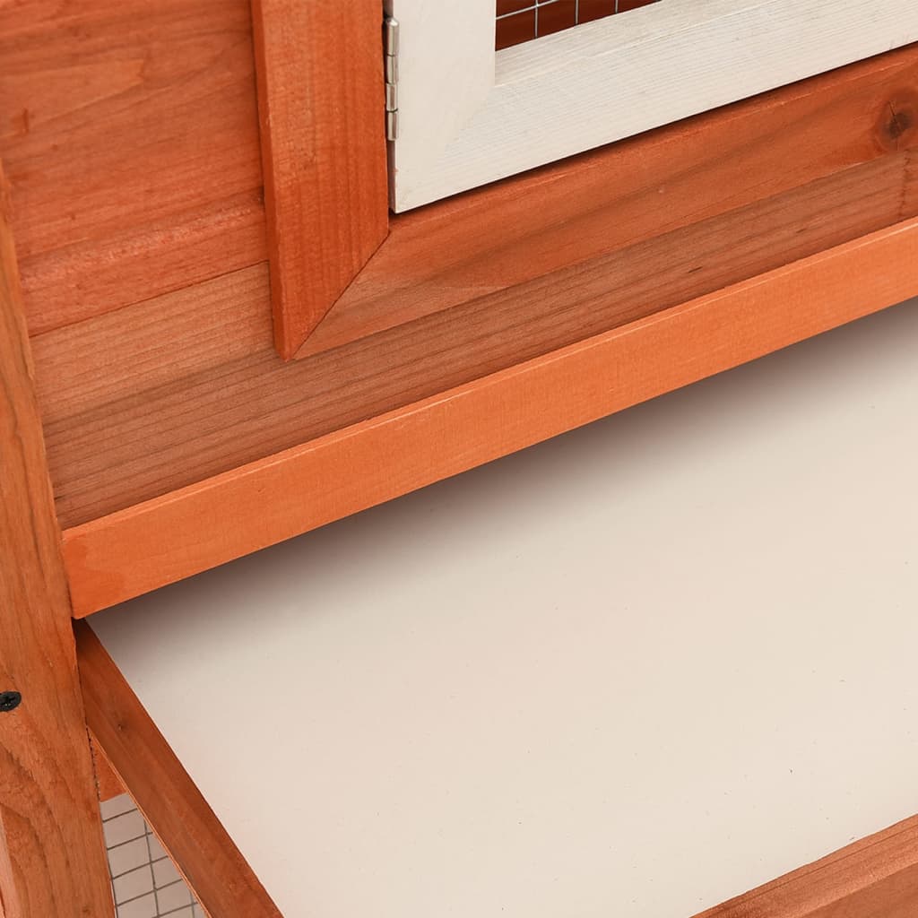 Conigliera all'Aperto Grande Gabbia Animali Piccoli 2 Casette - homemem39