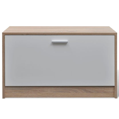 Scarpiera in Legno Set 3 in 1 Rovere e Bianco - homemem39