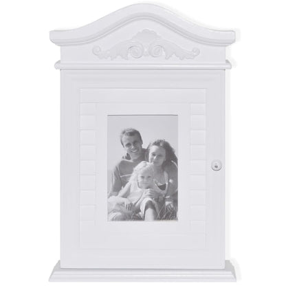 Armadietto per Chiavi con Cornice Foto Bianco | homemem39