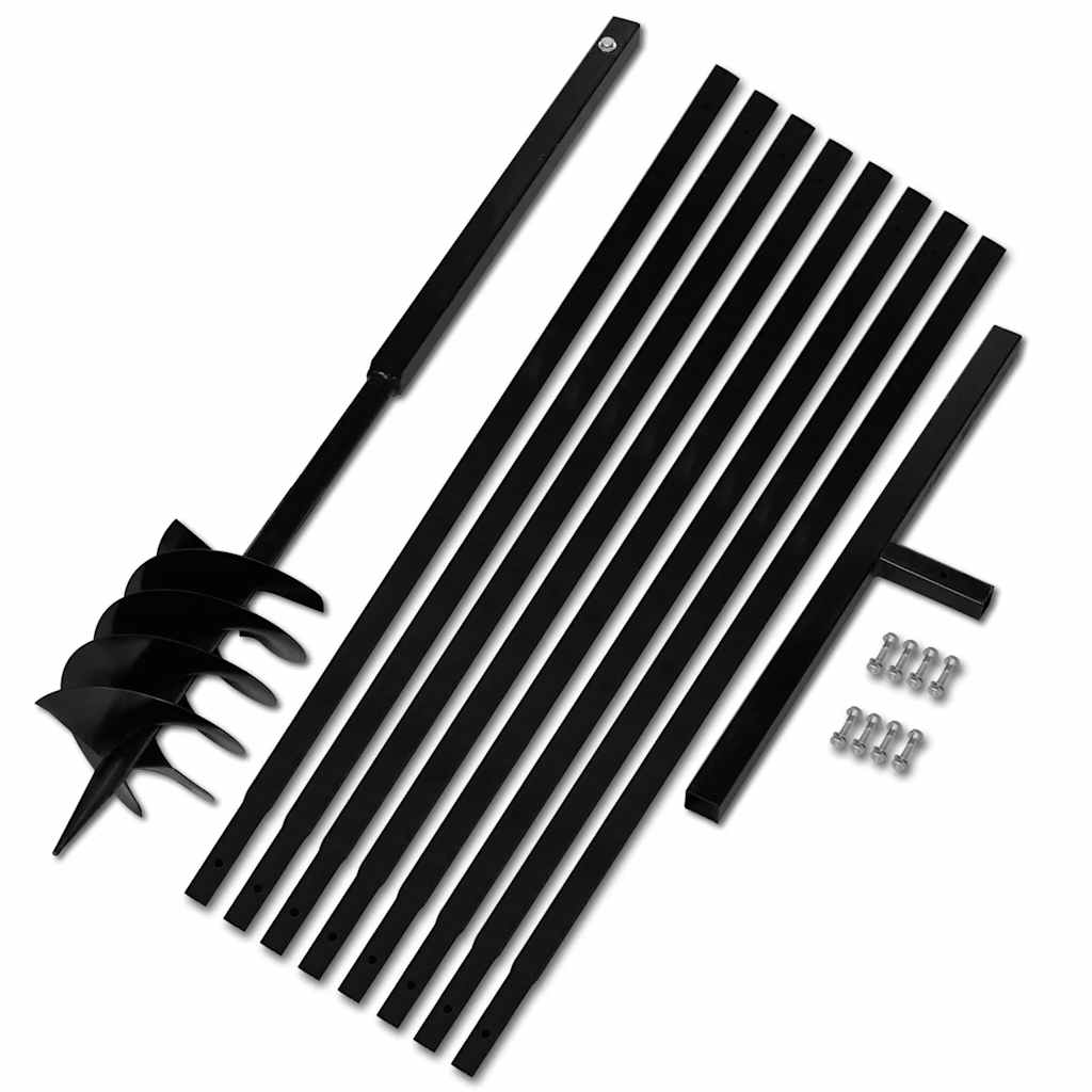 Trapano da terra con manico 180 mm con Tubo di prolunga Acciaio 9 m | homemem39