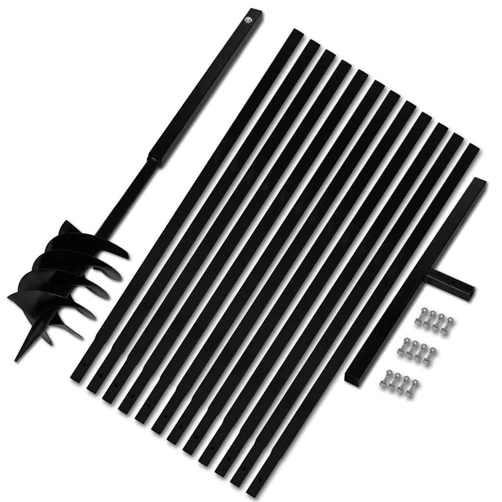 Trapano da terra con manico180 mm con Tubo di prolunga Acciaio 13 m | homemem39