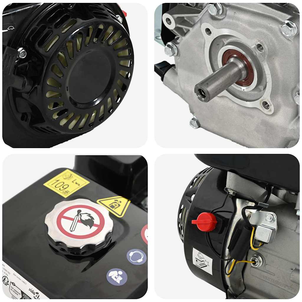Motore a Benzina Nero 6,5 HP 4,8 kW | homemem39