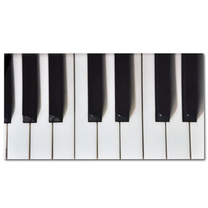 Tavolino da Salotto con Piano in Vetro con Stampa Pianoforte | homemem39