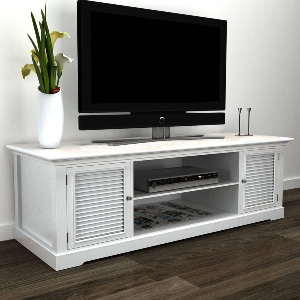 Mobile Porta TV Bianco in Legno - homemem39