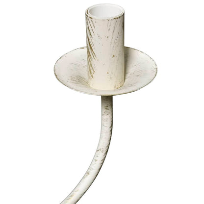 Lampadario Stile Antico Metallo Bianco 8 Lampadine E14 - homemem39