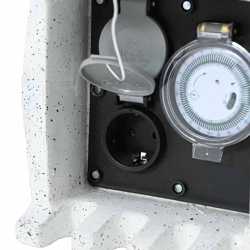 Presa Elettrica da Giardino in Pietra Falsa con Timer - homemem39