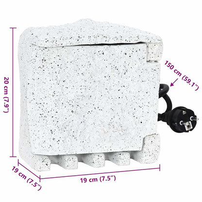 Presa Elettrica da Giardino in Pietra Falsa con Timer - homemem39