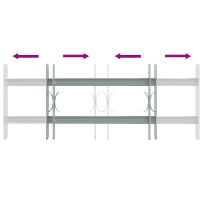 Grate per Finestre Regolabili 2 Barre Trasversali 500-650 mm