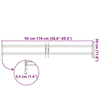 Grate per Finestre Regolabili 2 Barre Trasversali 1000-1500 mm