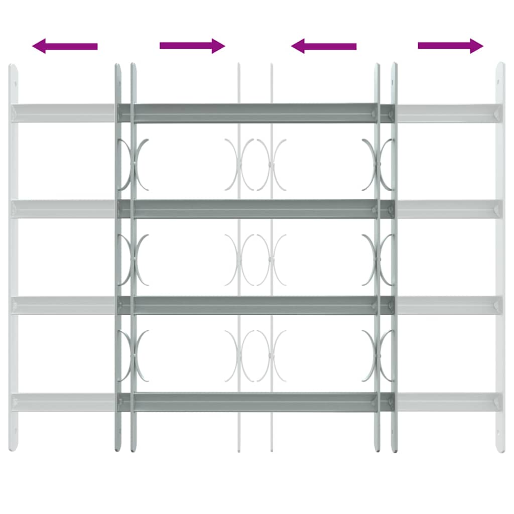 Adjustable Window Grates 4 Cross Bars 500-650 mm