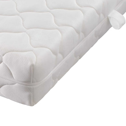 Letto con Materasso Nero in Metallo 180x200 cm