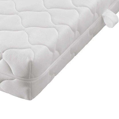 Letto con Materasso Nero in Metallo 180x200 cm