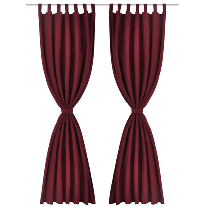 Tende Micro-Raso Bordò 2 pezzi con Occhielli 140 x 225 cm | homemem39