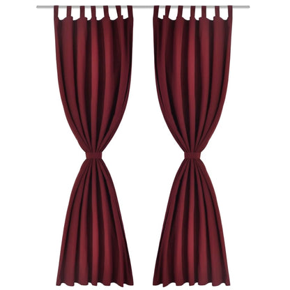 Tende Micro-Raso Bordò 2 pezzi con Occhielli 140 x 245 cm | homemem39