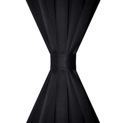 Tende Oscuranti Nere 2 pz con Orlo Ribattuto 135 x 245 cm | homemem39