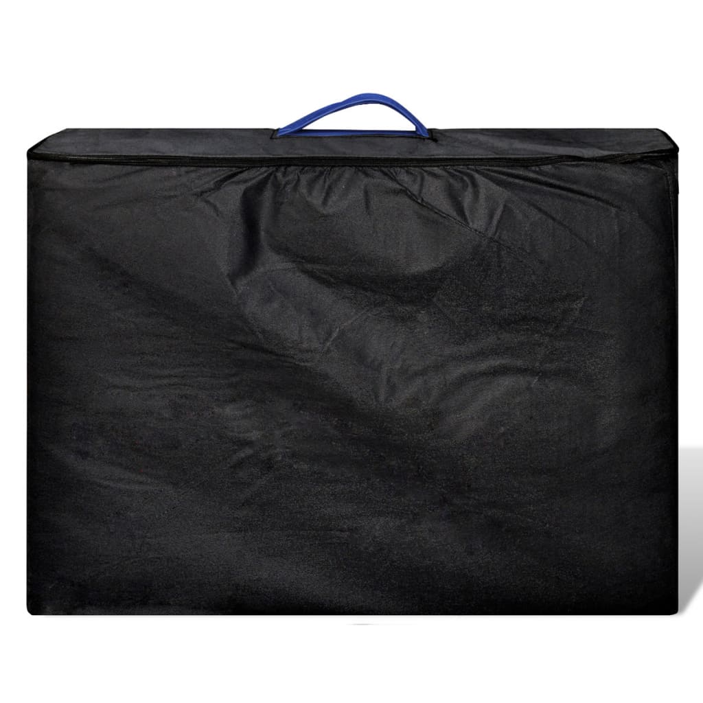 Lettino Pieghevole da Massaggio Blu 2 Zone con Telaio Legno | homemem39