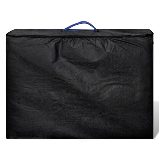 Lettino Pieghevole da Massaggio Blu 2 Zone con Telaio Legno - homemem39