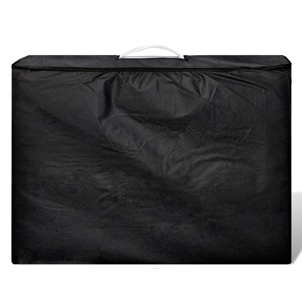 Lettino Pieghevole da Massaggio Crema 2 Zone con Telaio Legno - homemem39