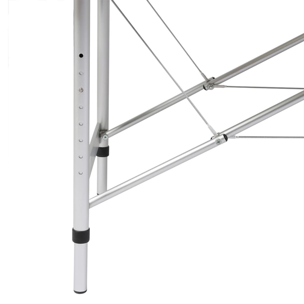 Lettino Massaggio Pieghevole Crema 3 Zone con Telaio Alluminio | homemem39