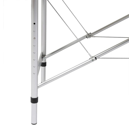 Lettino Massaggio Pieghevole Crema 3 Zone con Telaio Alluminio | homemem39