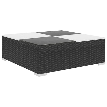 Set Divani da Giardino 8 pz con Cuscini in Polyrattan Nero - homemem39
