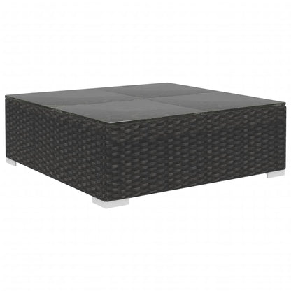 Set Divani da Giardino 12 pz con Cuscini in Polyrattan Nero - homemem39
