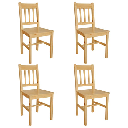 4 pcs Dining Chairs in Pine Wood