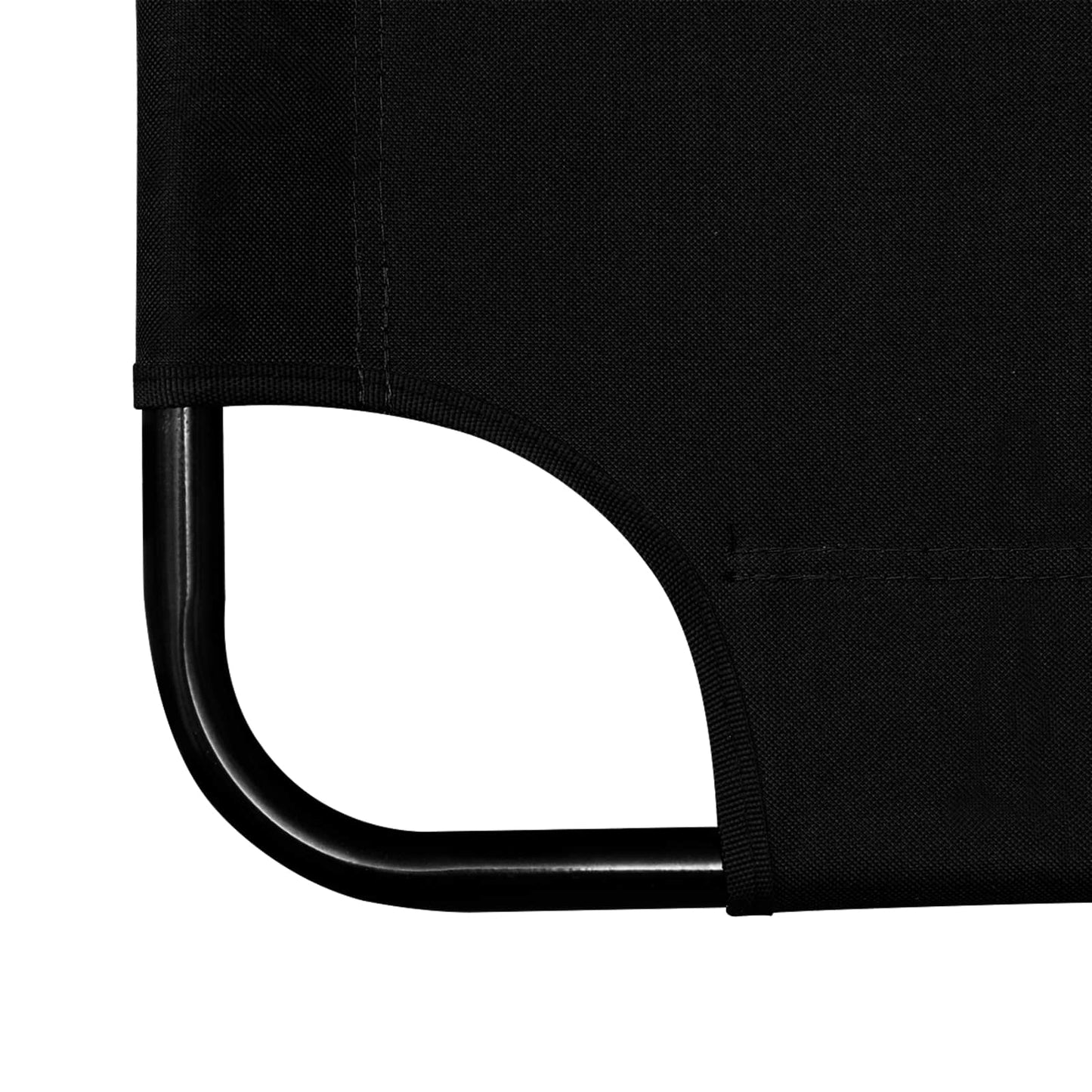 Sedia da Giardino Nero Tessuto