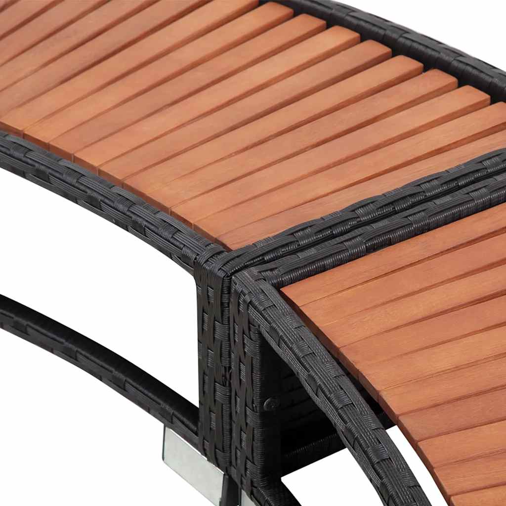 Bordo per Vasca da Spa in Polyrattan Nero | homemem39