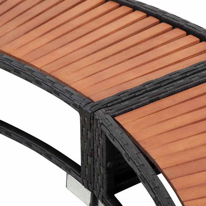 Bordo per Vasca da Spa in Polyrattan Nero | homemem39