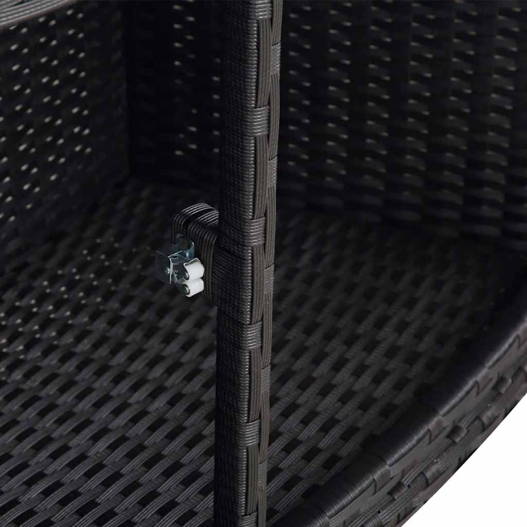 Bordo per Vasca da Spa in Polyrattan Nero | homemem39