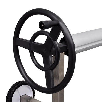 Rullo di Copertura per Piscina con Base in Acciaio Inox - homemem39