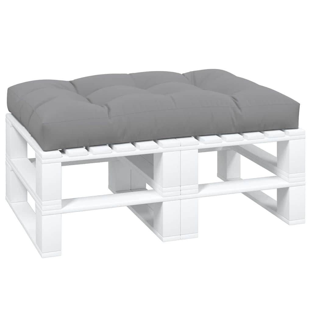 Cuscino per Pallet 120 x 80 x 12 cm Grigio in Tessuto | homemem39