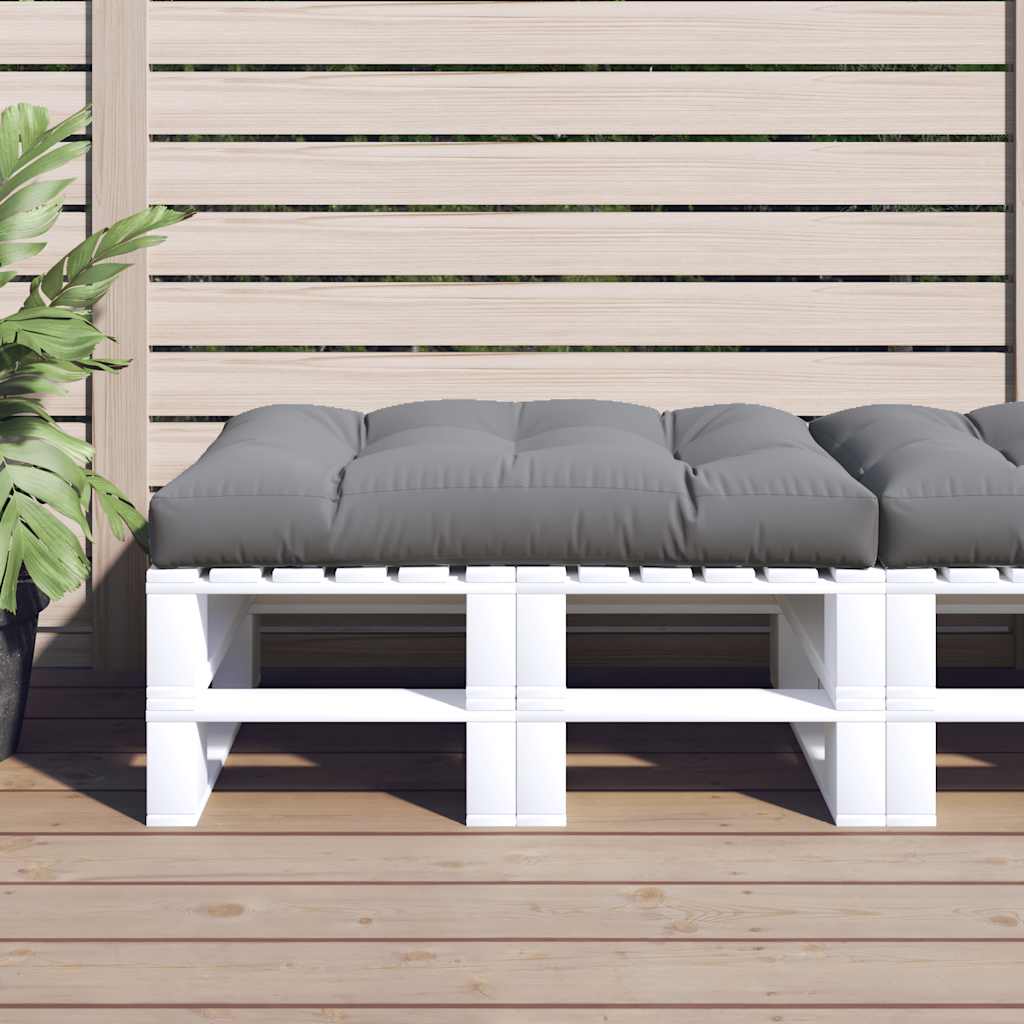 Cuscino per Pallet 120 x 80 x 12 cm Grigio in Tessuto | homemem39