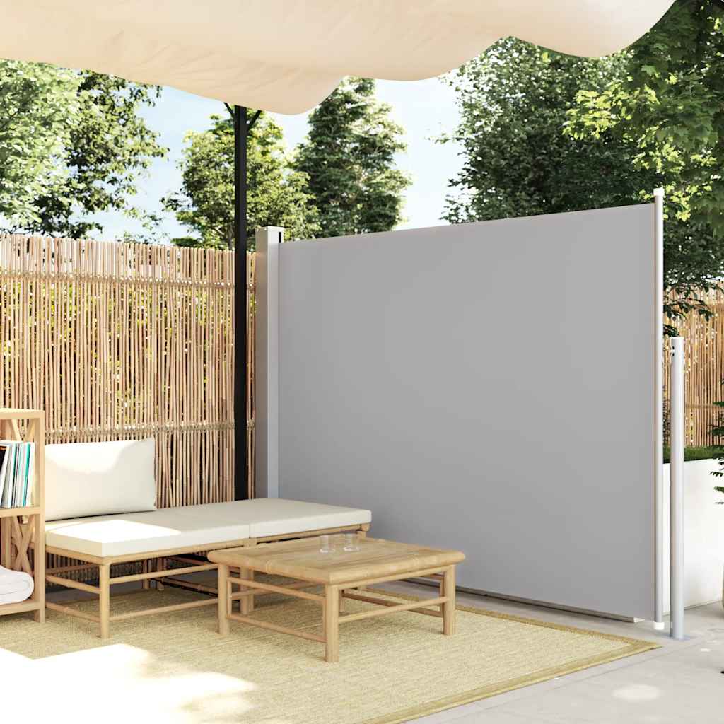 Tenda da Sole Laterale Retrattile 160 x 300 cm Grigio - homemem39
