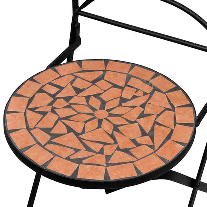 Sedie da Bistrot Pieghevoli 2 pz in Ceramica Terracotta - homemem39