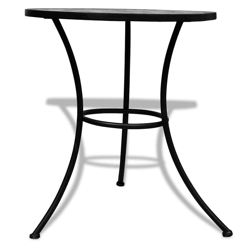 Tavolo da Bistrot Nero e Bianco 60 cm a Mosaico | homemem39