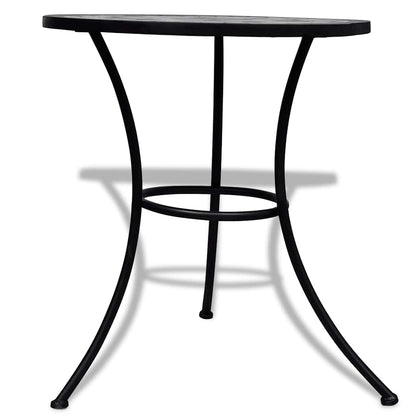 Tavolo da Bistrot Nero e Bianco 60 cm a Mosaico | homemem39