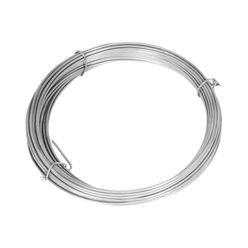 Recinzione a Rete con Pali e Spuntoni Acciaio Zincato 25x1,5 m | homemem39