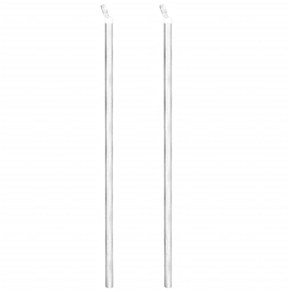 Recinzione a Rete con Pali e Spuntoni Acciaio Zincato 25x1,5 m - homemem39