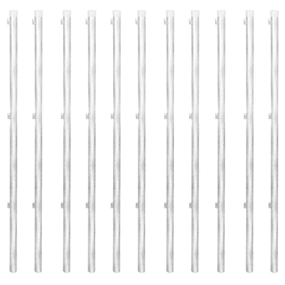 Recinzione a Rete con Pali e Spuntoni Acciaio Zincato 25x1,5 m | homemem39