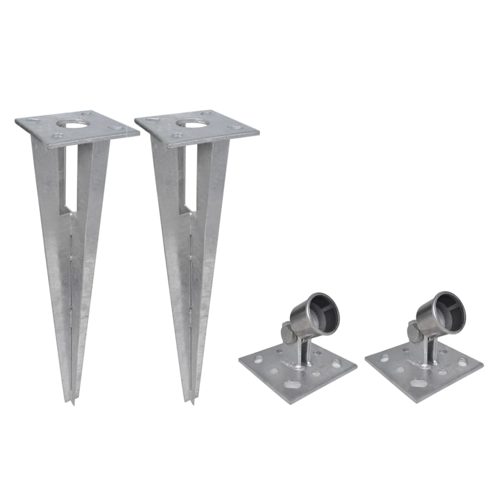 Recinzione a Rete con Pali e Spuntoni Acciaio Zincato 25x1,5 m - homemem39